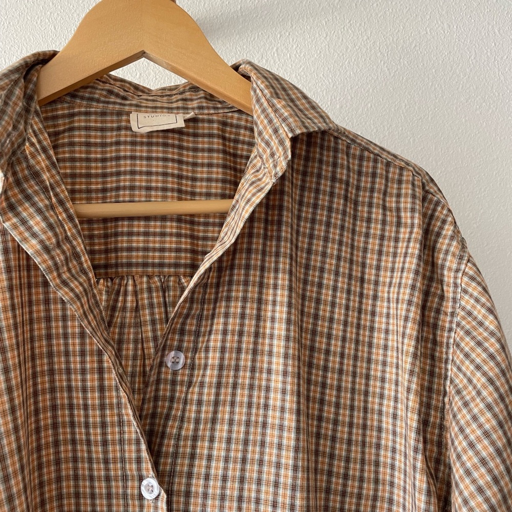 Deiji Studios Oversized Poplin Shirt - Gingham